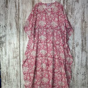 Pax Philomena Laura Rose Long Cotton Kaftan